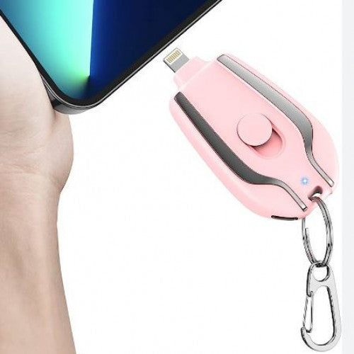 LLAVERO CARGADOR PARA IPHONE (ROSADO)