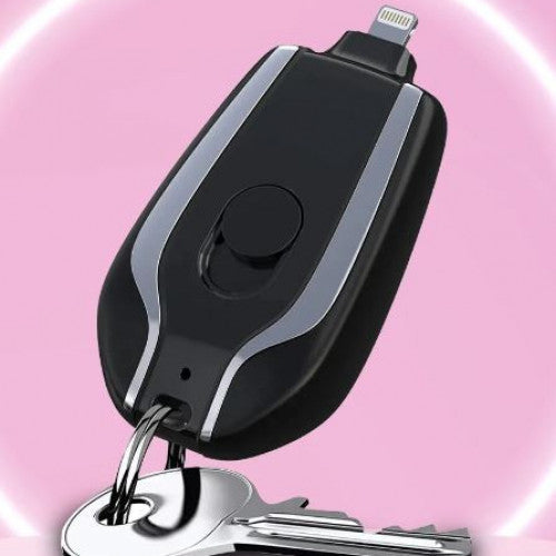 LLAVERO CARGADOR PARA IPHONE (NEGRO)